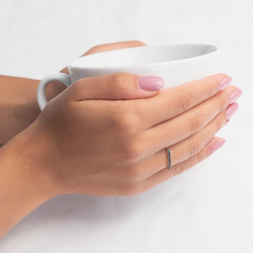 Pierścionek SAVICKI: złoty, czarne diamenty